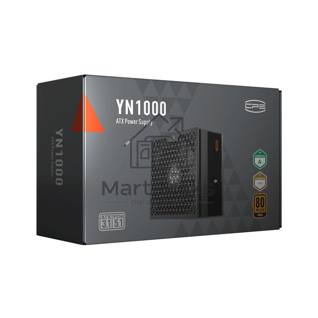 Блок питания PCCooler P5-YN1000-G1F, 1000Вт, 80 PLUS Gold, 135мм, модульный, черный