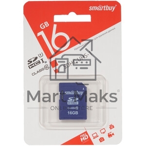 Флеш карта SD 16Gb, Smartbuy SDHC Class 10