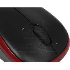 Мышь беспроводная Logitech M185, красный, 1000 dpi, радиоканал, USB, кнопки - 3