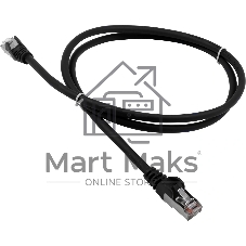 Патч-корд LANMASTER LSZH FTP кат.5e, 1.0 м, черный