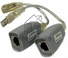 Удлинитель USB 1.1 интерфейса для клавиатуры и мыши по кабелю витой пары (CAT5/5e/6) до 100м, USB звуковые платы и т.д. до 70м