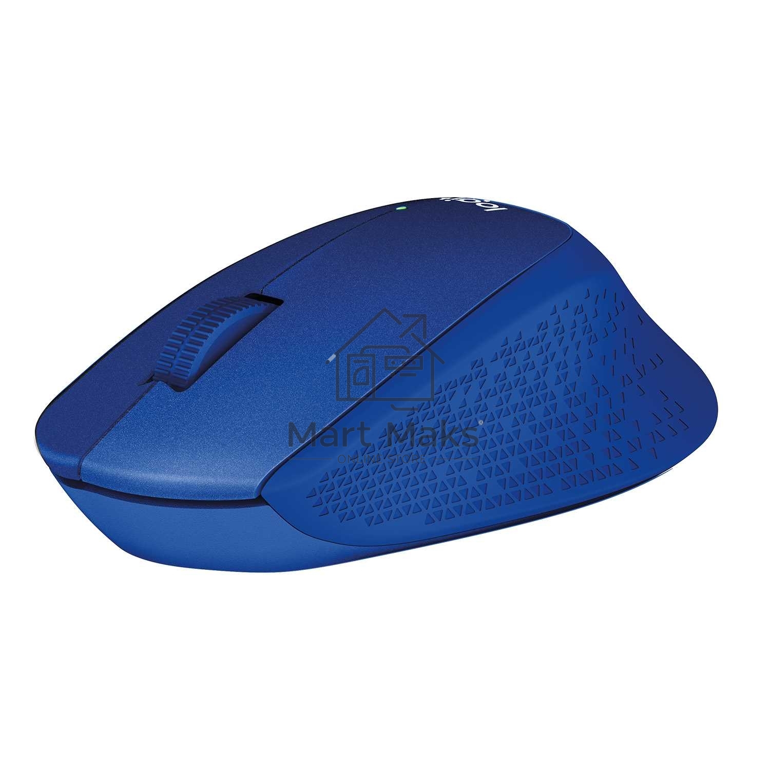 Мышь беспроводная Logitech M330 SILENT PLUS синий, 1000 dpi, радиоканал, USB, кнопки - 3