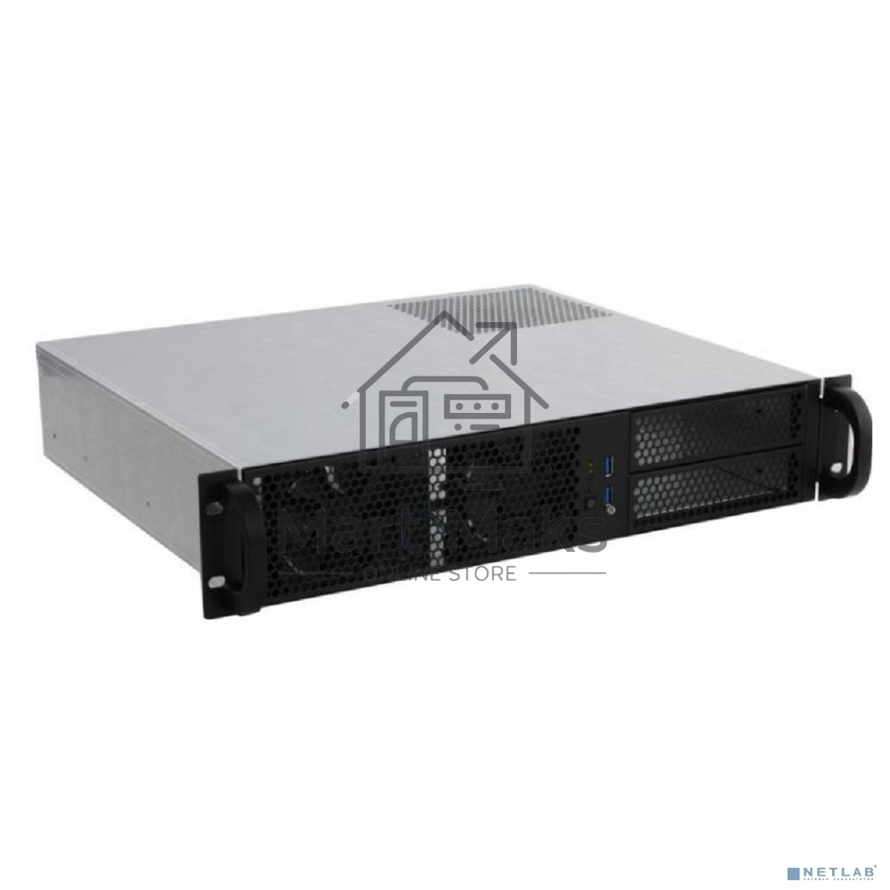 Корпус Procase RM238-B-0 Корпус 2U Rack server case, черный, без блока питания(PS/2,mini-redundant), глубина 380мм, MB 9.6