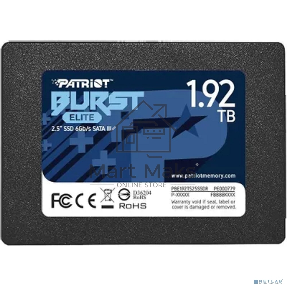 Накопитель SSD Patriot Burst Elite, 1.92Tb, SATA, 2.5