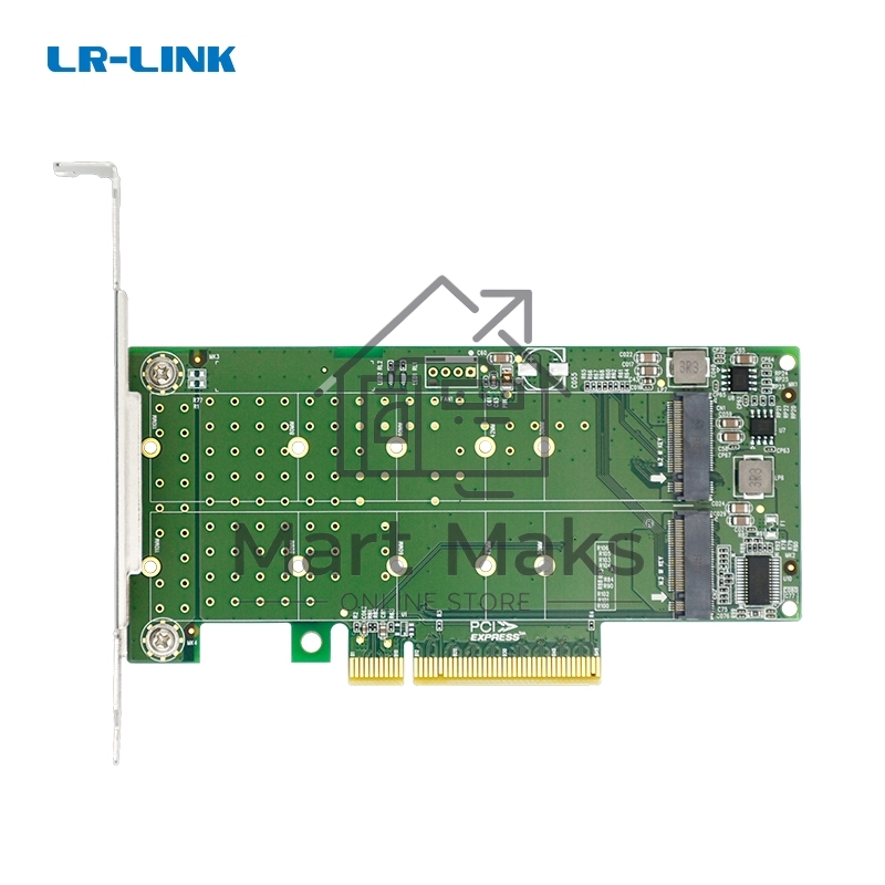 Переходник Lr-Link LRNV95N8 PCIe x8 to 2-Port M.2 NVMe Adapter, Supports 2*M.2 NVMe SSD for 2230, 2242, 2260,2280 and 22110mm