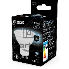 Лампа cветодиодная Gauss MR16 9W 830lm 4100K GU10 LED