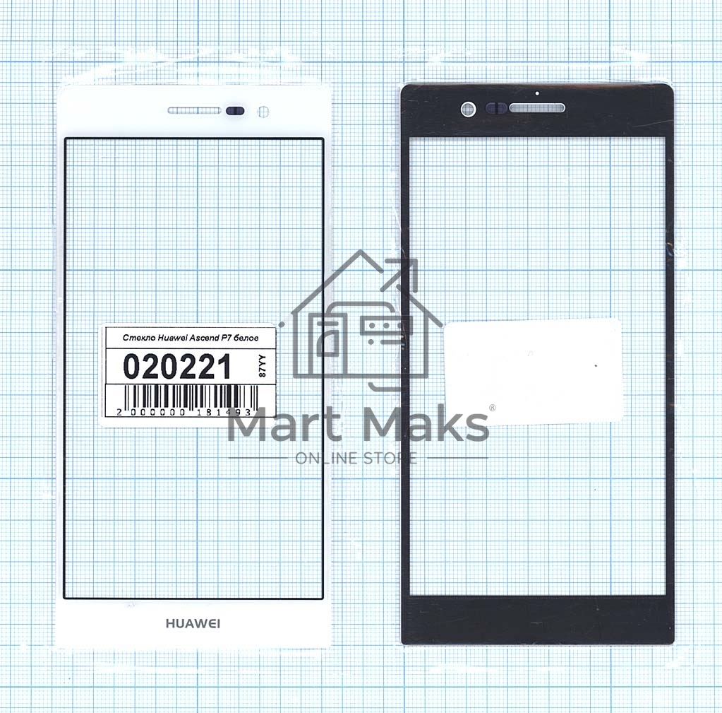 Стекло для Huawei Ascend P7 белое