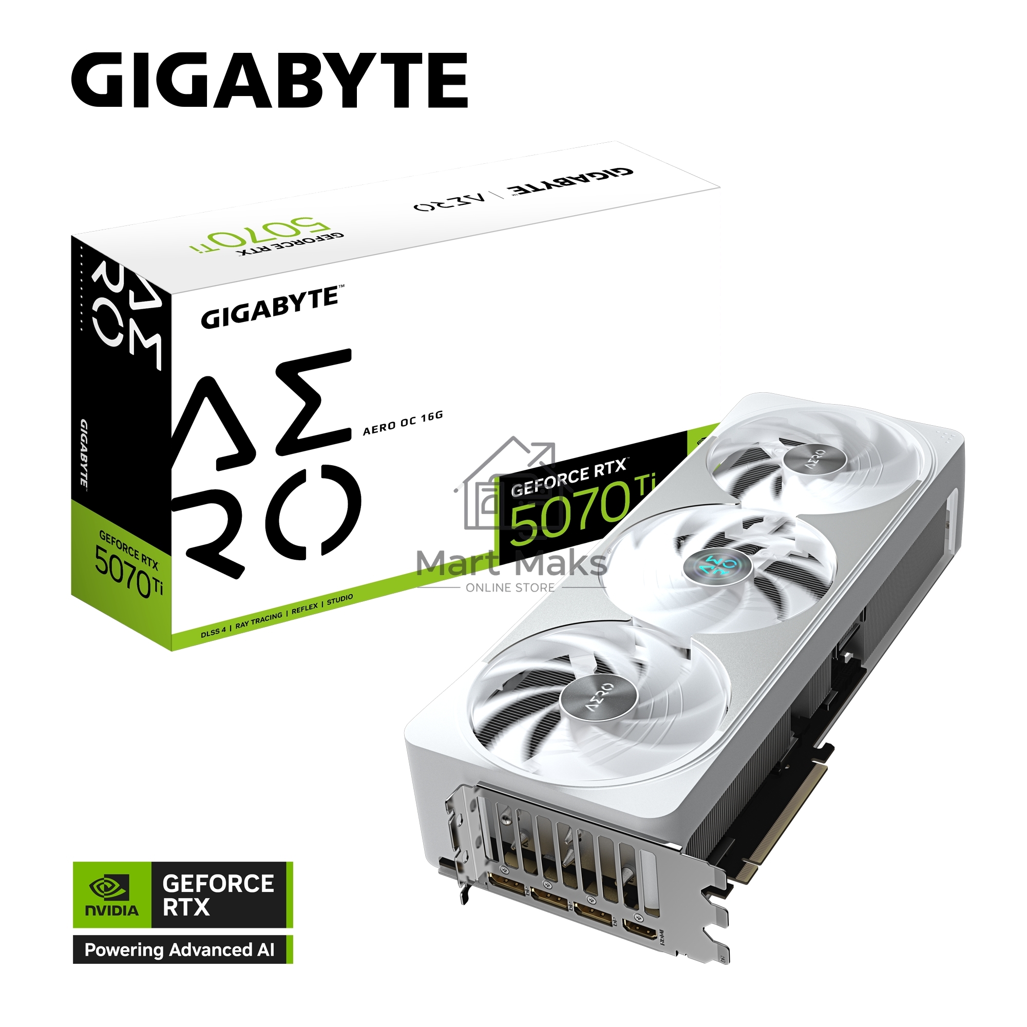 Видеокарта Gigabyte GV-N507TAERO OC-16GD 1.0 NV RTX5070TI 16Gb 256bit GDDR7 2805/28000/HDMIx1/