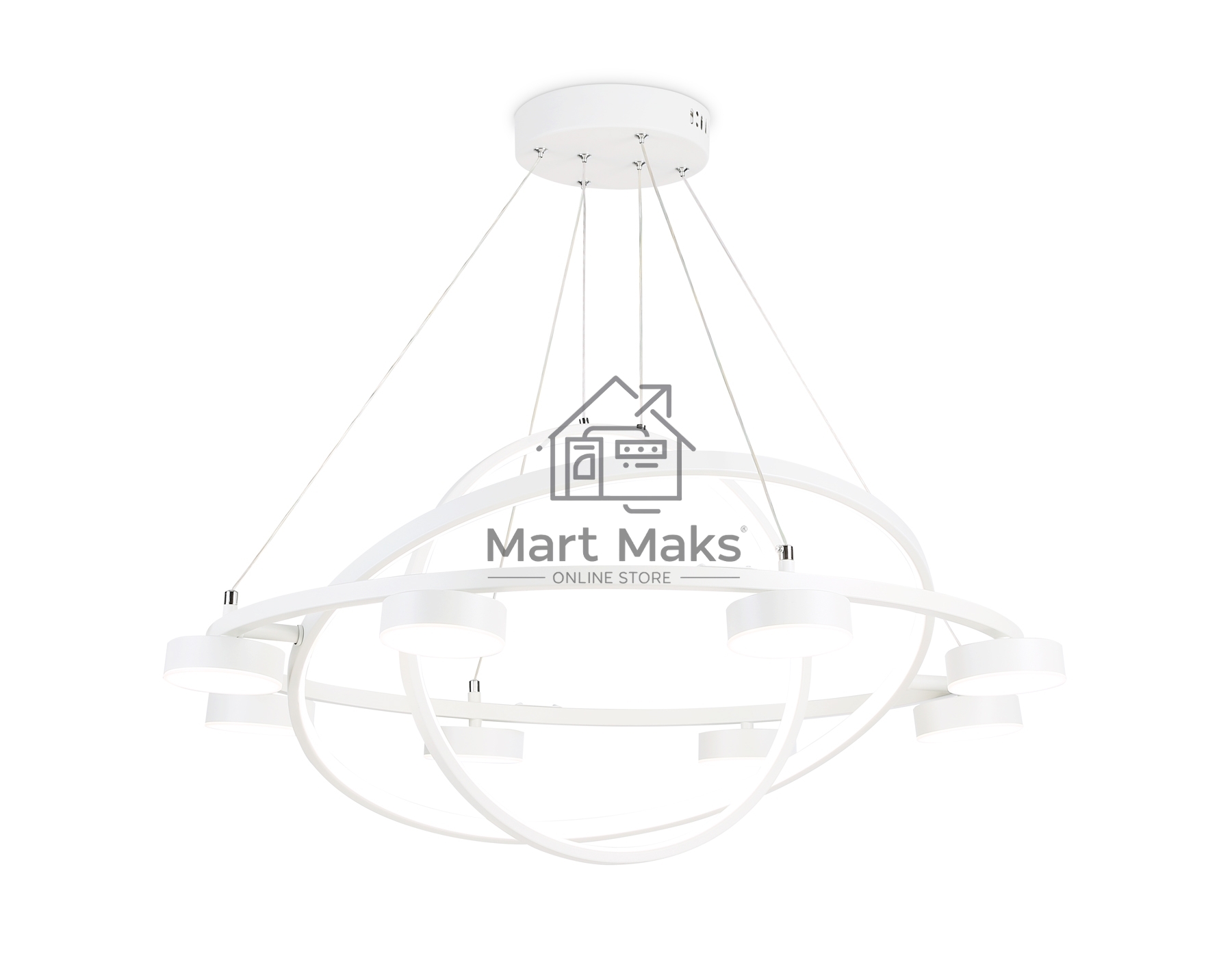 Светильник Ambrella light FL51777/3+8 WH белый 3000K/4200K/6400K 112W D800/580/400*1200 (ПДУ ИК)