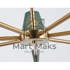 Люстра Ambrella light LH75053/7 BS/GN латунь/зеленый E14*7 max 40W D840*580