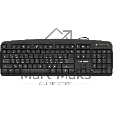Клавиатура проводная Defender Office HB-910 RU, USB, черный