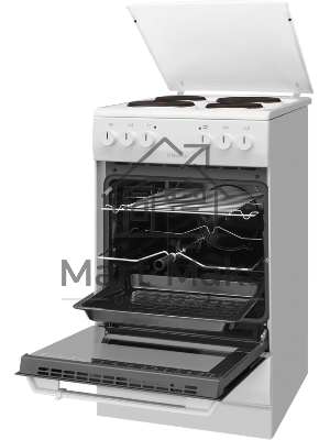 Плита электрическая Hansa FCEW54120 белый, конфорок 4 шт, духовка 62 л, 50 см x 85 см x 60 см