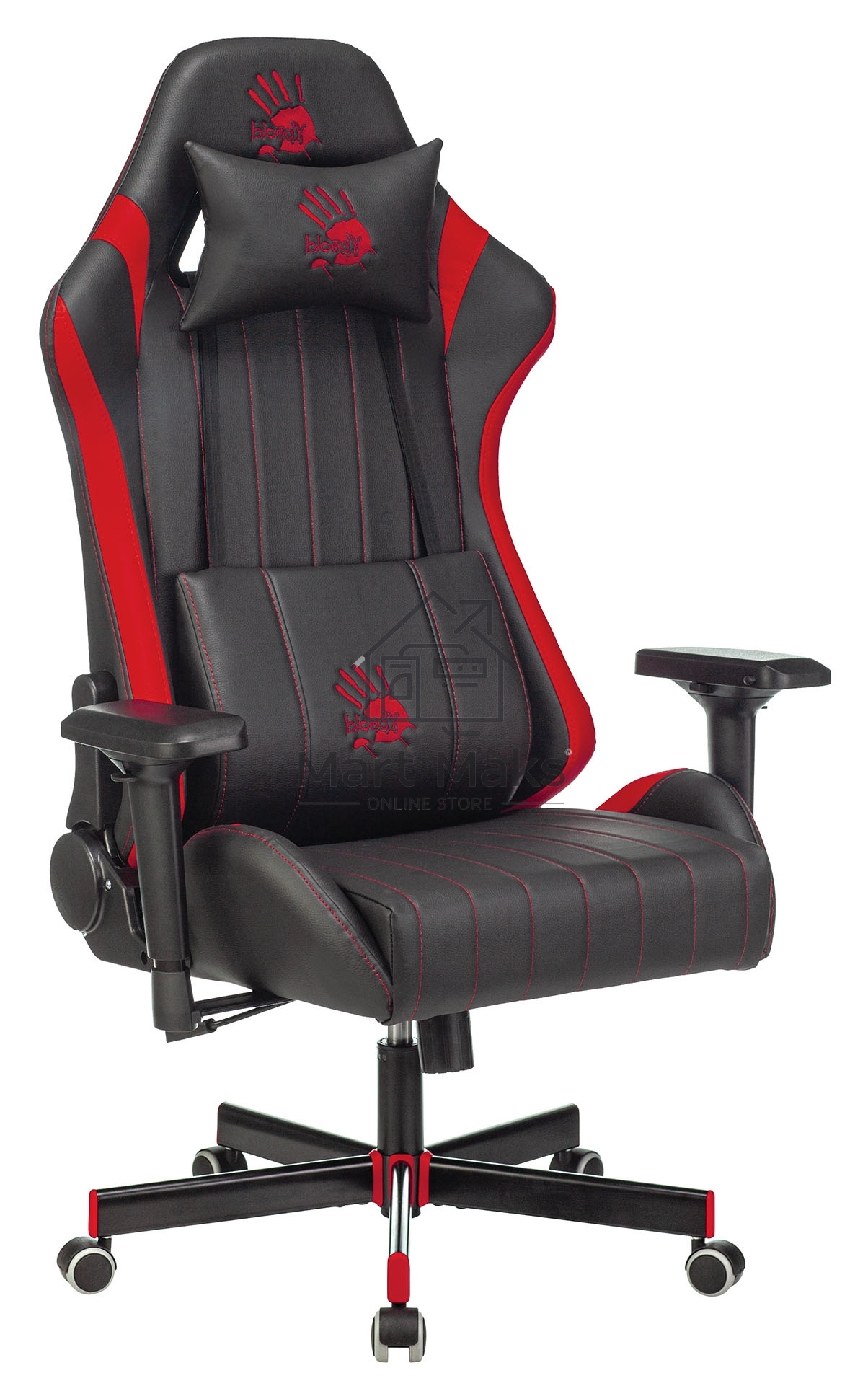 Кресло игровое A4Tech Bloody GC-990 черный/красный искусственная кожа крестовина металл