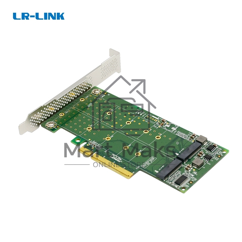Переходник Lr-Link LRNV95N8 PCIe x8 to 2-Port M.2 NVMe Adapter, Supports 2*M.2 NVMe SSD for 2230, 2242, 2260,2280 and 22110mm