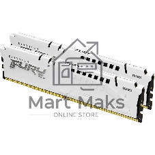 Оперативная память Kingston Fury Beast, DDR5, 64Gb (2x32 GB), 5600 MHz, CL36, DIMM, радиатор, белый