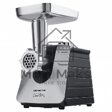Мясорубка электрическая Polaris PMG 2561 черный, 2500 Вт, 2.7 кг/мин, реверс, защита от перегрузки, металлический лоток, насадки - 7