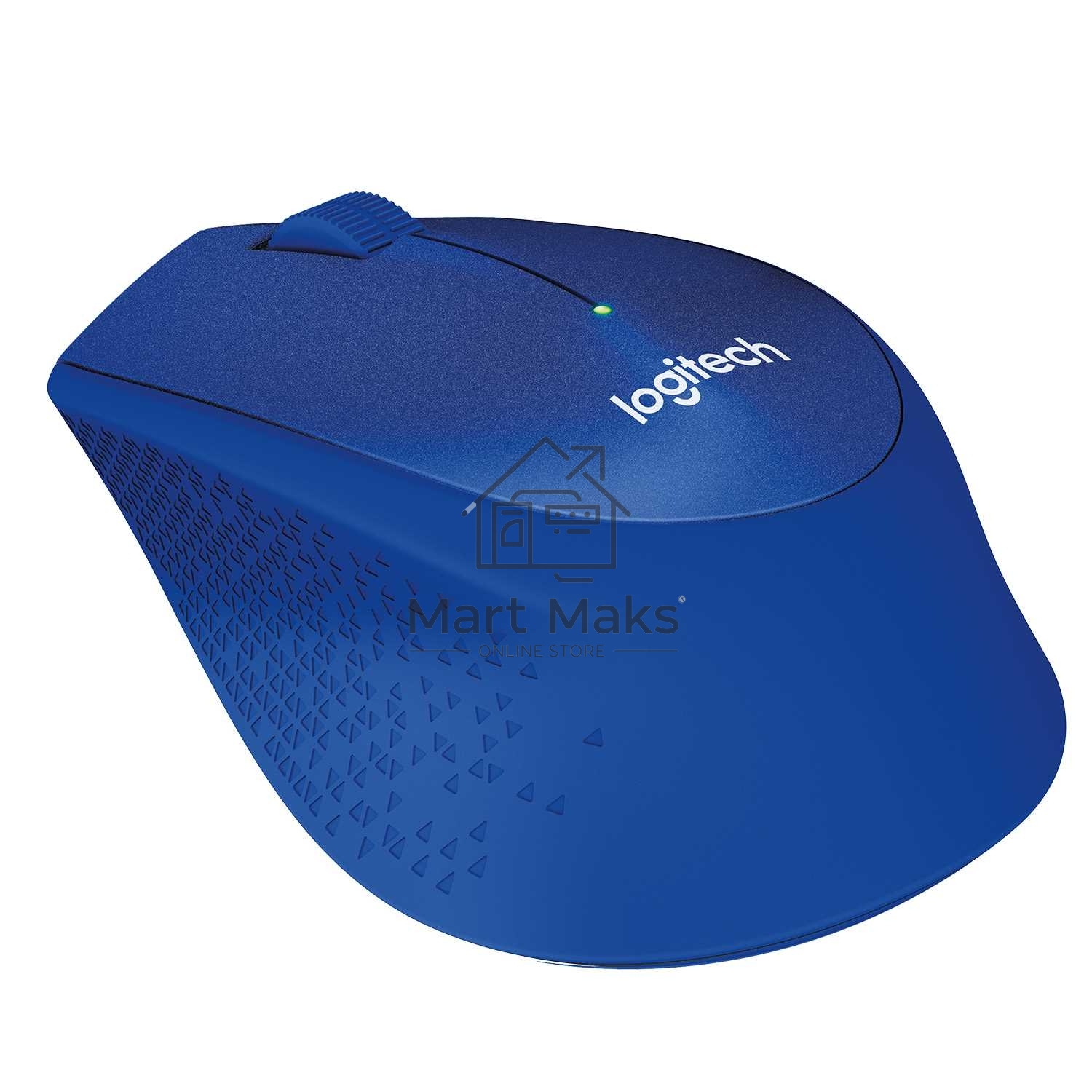 Мышь беспроводная Logitech M330 SILENT PLUS синий, 1000 dpi, радиоканал, USB, кнопки - 3