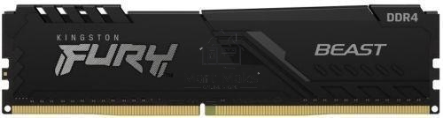 Оперативная память Kingston Fury Beast, 8GB (1x8GB), DDR4, 3200MHz, CL16, DIMM, с радиатором, черный