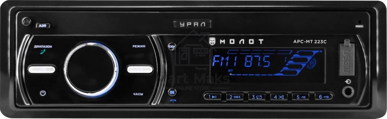 Автомагнитола Ural Молот АРС-МТ 223С 1DIN 4x25Вт