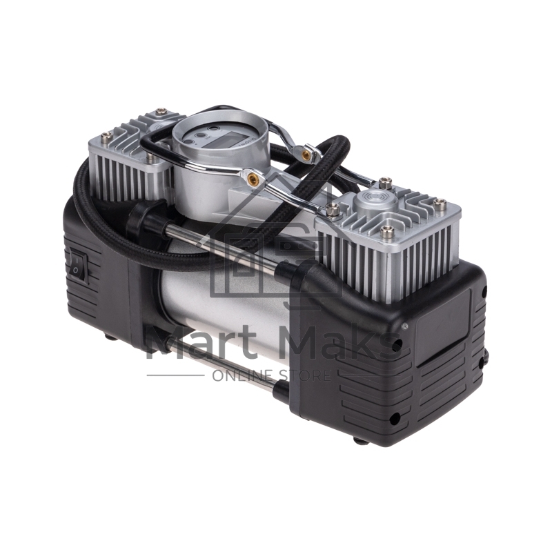 Компрессор автомобильный Rexant усиленный двухпоршневой с цифровым манометром и функцией автостоп (60л/мин, 10 АТМ)