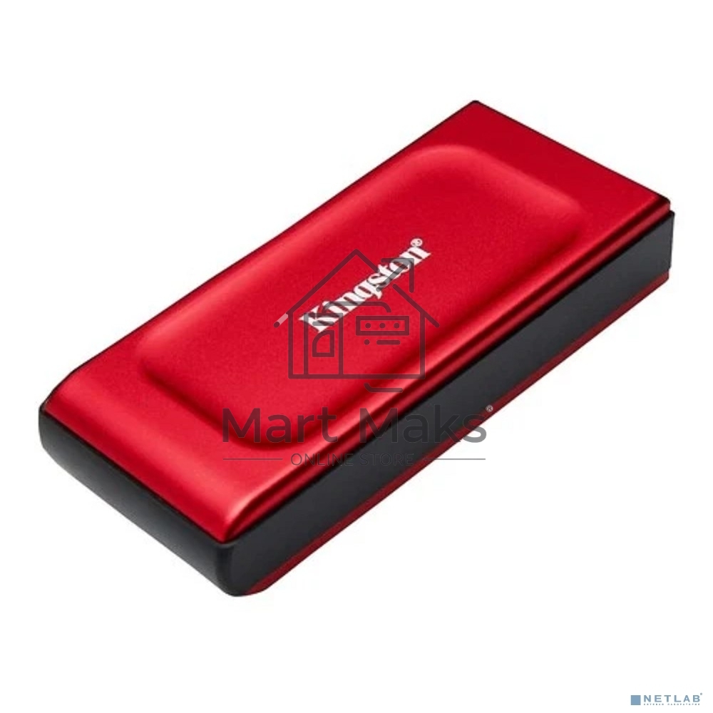 Твердотельный накопитель Kingston External SSD XS1000, 1000GB, Type-C/A, USB 3.2 Gen 2, R/W 1050/1000MB/s, 70x33x14mm, 29g., Red (5 лет)