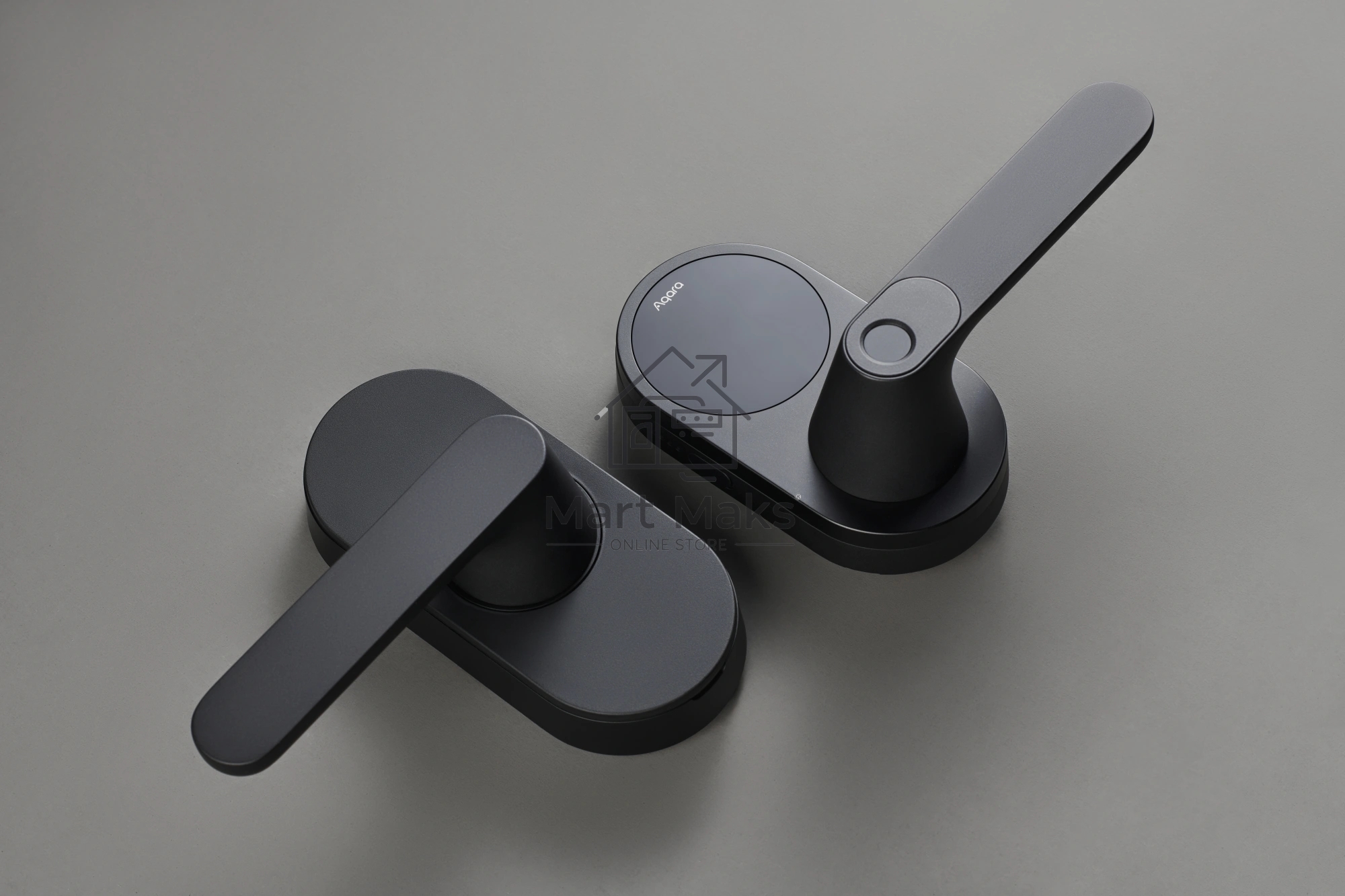 Умный замок Aqara Smart Door Lock U300 навесной разбл.отпеч.паль./код/пар/NFC/прил/мех.кл черный (DL-D02D BL)
