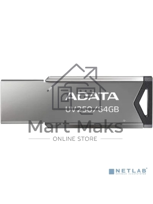 Флешка USB ADATA UV250 (AUV250-64G-RBK), 64Gb, USB 2.0, R/W 25/10, черный