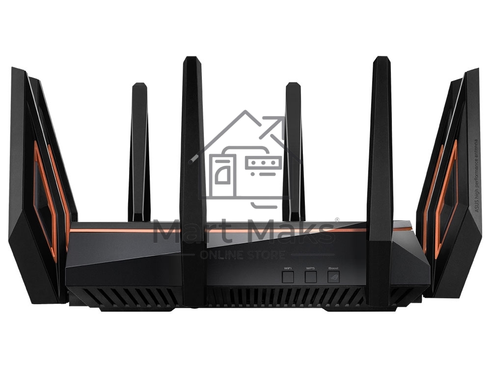 Маршрутизатор ASUS GT-AX11000 Tri-band WiFi 6(802.11ax) Gaming Router –World's first 10 Gigabit Wi-Fi router with a quad-core processor, 2.5G gaming port, DFS band, wtfast, Adaptive QoS, AiMesh for mesh wifi system