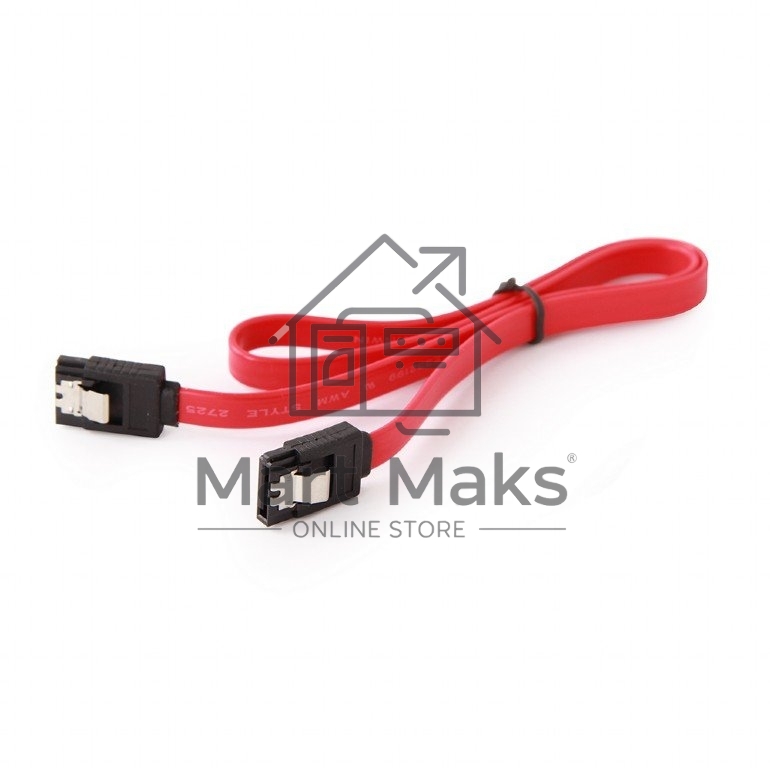 Кабель интерфейсный SATAIII Cablexpert CC-SATAM-DATA-XL, 100см, 7pin/7pin, защелка, пакет