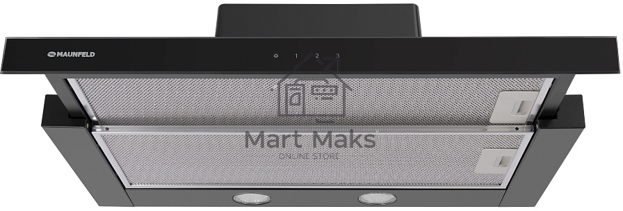 Вытяжка встраиваемая Maunfeld Ouse Touch Glass 60 черный, 60 см, 750 куб. м/ч, 48 дБ