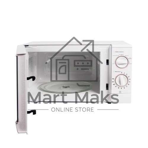 Микроволновая печь Mystery MMW-2012 белый, 20 л, 800 Вт, переключатели - поворотный механизм