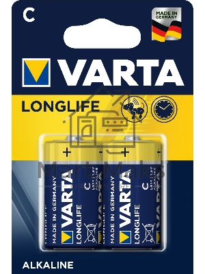 Батарейки VARTA Long Life C блистер 2 04114101412 Батарейки VARTA Long Life C блистер 2 04114101412