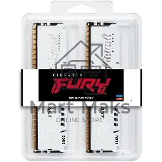 Оперативная память Kingston Fury Beast, DDR5, 64Gb (2x32 GB), 5600 MHz, CL36, DIMM, радиатор, белый
