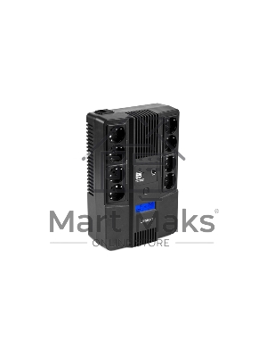 Источник бесперебойного питания Бастион SKAT-UPS 800-AID-IN-1x9-8 ИБП 220В 480Вт, LCD, АКБ 1x 9А·ч, line interactive, мод.синус, 8хSchuko,2xUS (8933)