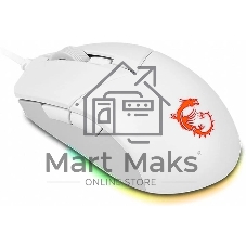 Мышь проводная MSI Clutch GM11 белый, 5000 dpi, USB, кнопки - 6