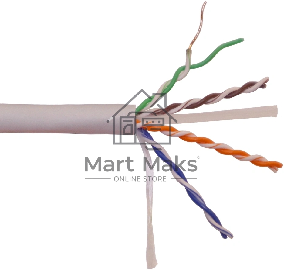 Кабель информационный Lanmaster LAN-6EUTP-HFLT-GY кат.6 UTP 4 пары 23AWG LSZH внутренний 305м серый