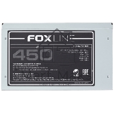 Блок питания Foxline, FZ450R, 450Вт, 120мм, серый