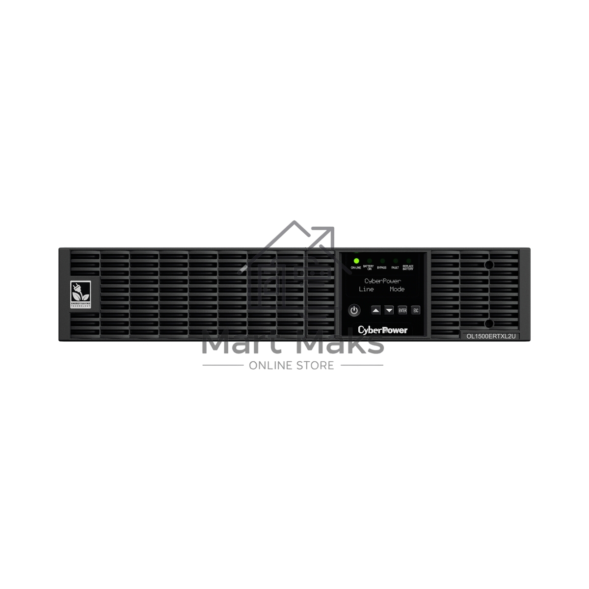 Источник бесперебойного питания Online CyberPower OL1500ERTXL2U 1500VA/1350W USB/RS-232/Dry/EPO/SNMPslot/RJ11/45/ВБМ (8 IEC С13)