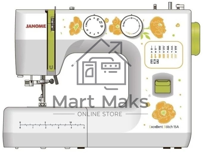 Швейная машина Janome Excellent Stitch 15A белый