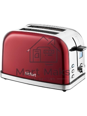 Тостер Kitfort КТ-2036-1 / Мощность: 800-950 Вт.Емкость: 2 тоста одновременно,красный.