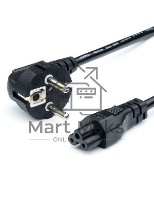 Кабель питания GoPower евровилка CEE 7/7-IEC 320 C5 1.8м ПВХ 0.75мм черный (1/10/160)