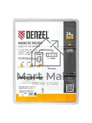 Фиксатор магнитный отключаемый для сварочных работ усилие 55 LB, 45х90 град. Denzel