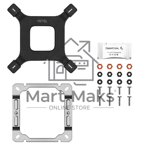 Кулер для процессора DEEPCOOL AG400 DIGITAL WH ARGB белый, 120 мм, алюминий/медь, 2100 об/мин, 31.6 дБ, 4 pin, 220 Вт, 152.7 мм