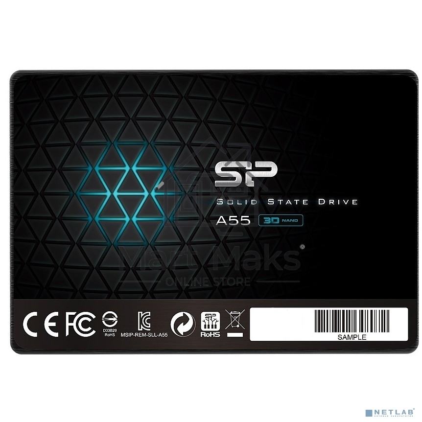 Накопитель SSD Silicon Power Ace A55, 128Gb, SATA, 2.5