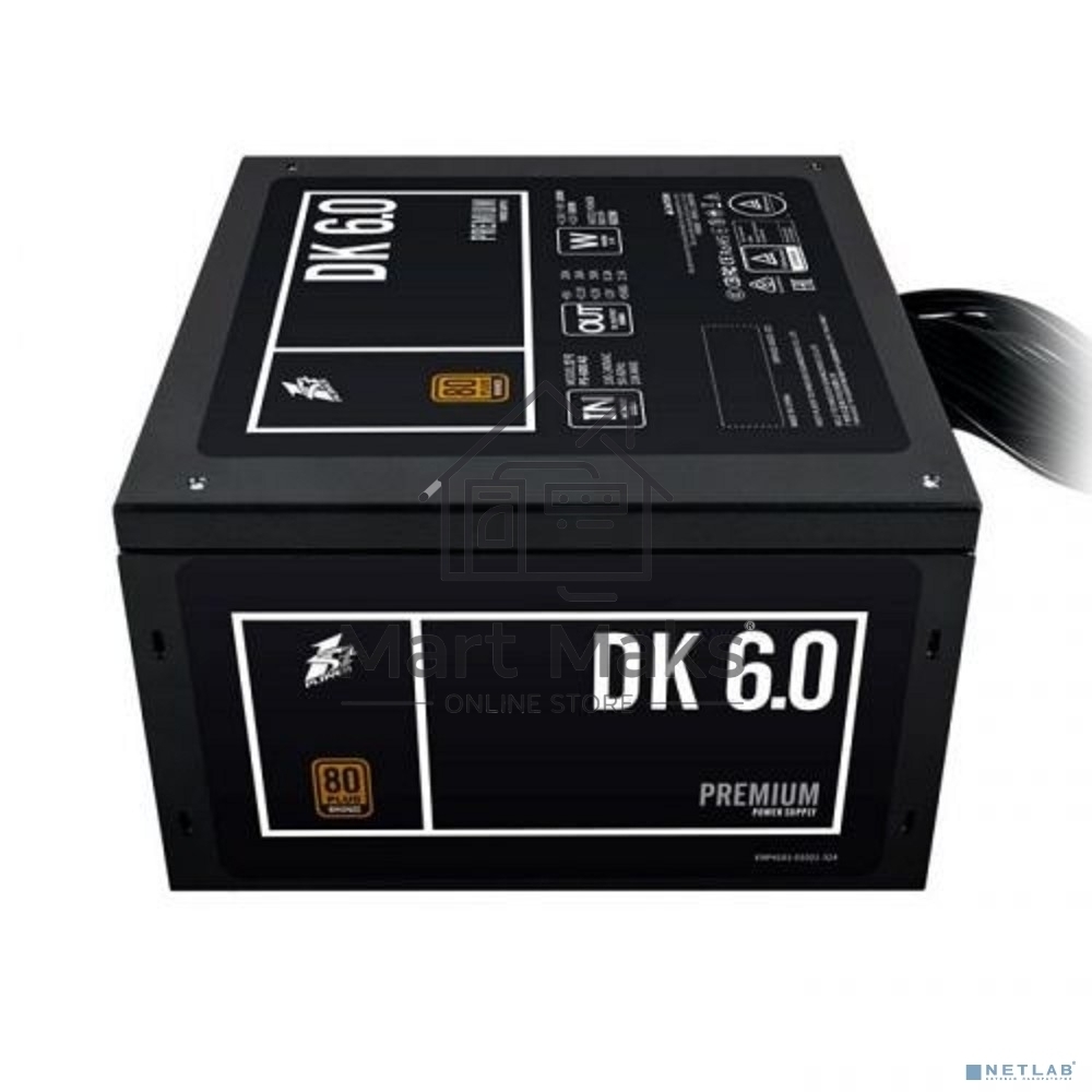 Блок питания 1STPLAYER DK PREMIUM PS-600AX, 600Вт, 80 PLUS Bronze, 120мм, черный
