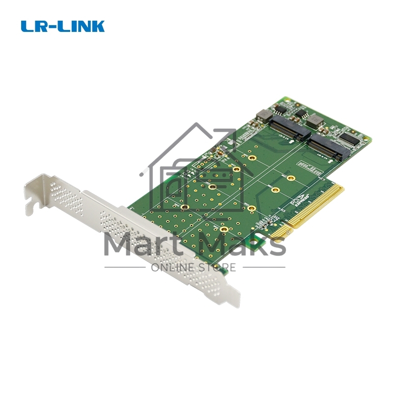 Переходник Lr-Link LRNV95N8 PCIe x8 to 2-Port M.2 NVMe Adapter, Supports 2*M.2 NVMe SSD for 2230, 2242, 2260,2280 and 22110mm