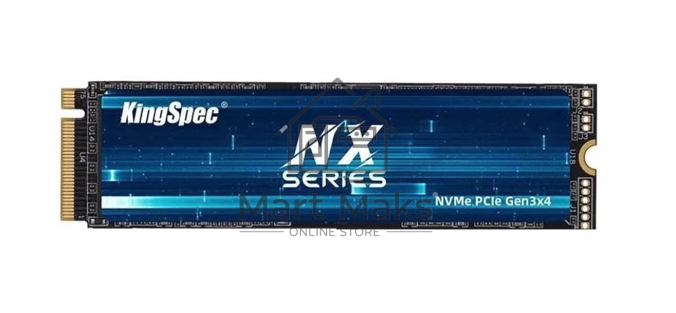 Накопитель SSD KingSpec NX-256, 256GB, PCIe 3.0 x4, M.2 2280, NVMe, R/W 3400/3100