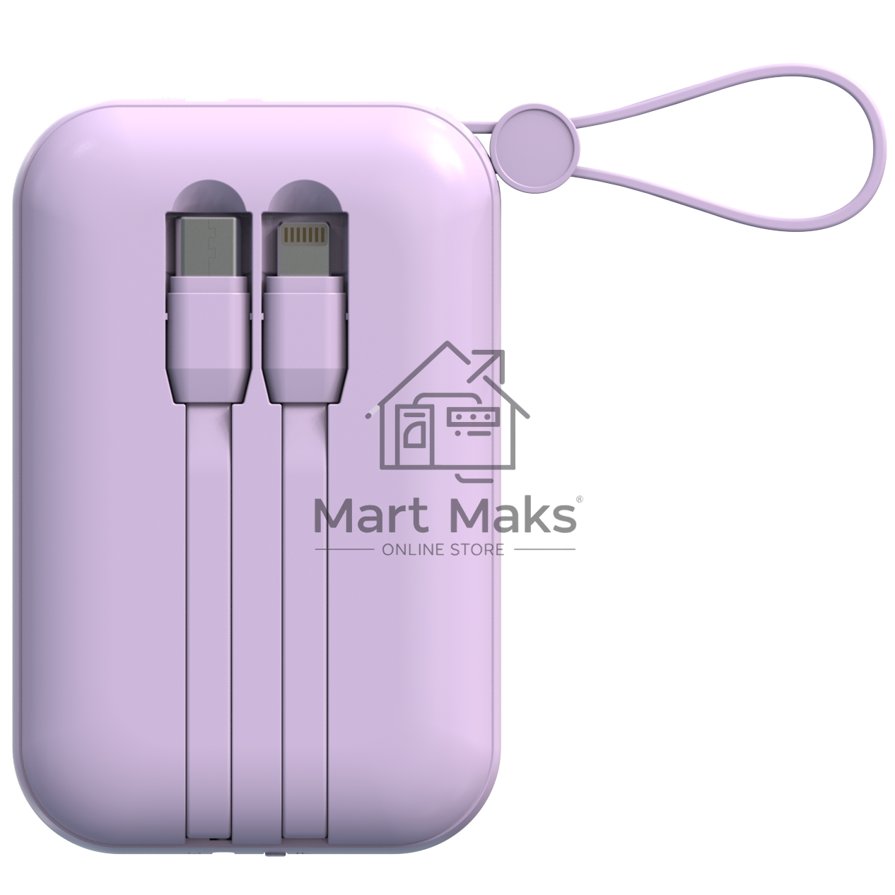 Портативный аккумулятор TOLT Lit LT-LM10T, 10000mAh, 22,5W, fast charging and PD, violet/ Powerbank TOLT Lit LT-LM10T, 10000mAh, 22,5W, fast charging and PD, violet