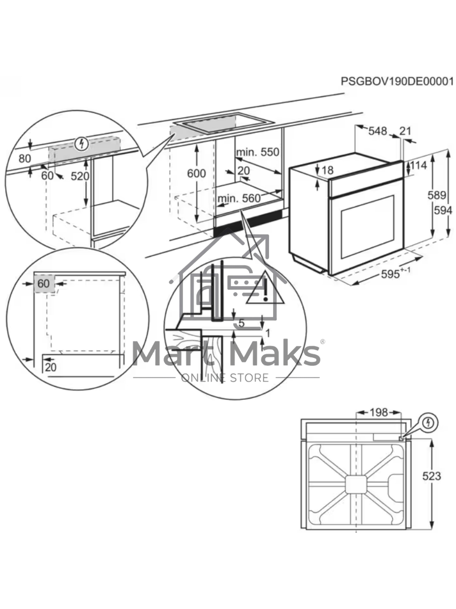 Встраиваемый духовой шкаф электрический с конвекцией Electrolux EOE8P39H
