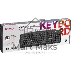 Клавиатура проводная Defender Office HB-910 RU, USB, черный